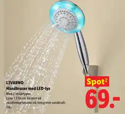 Lidl LIVARNO Håndbruser med LED-lys tilbud