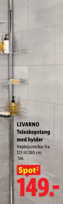 Lidl LIVARNO Teleskopstang med hylder tilbud