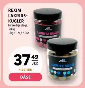 Scandinavian Park REXIM LAKRIDSKUGLER tilbud