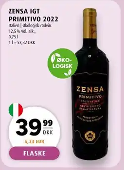 Scandinavian Park ZENSA IGT PRIMITIVO 2022 tilbud