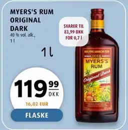 Scandinavian Park MYERS'S RUM ORIGINAL DARK tilbud