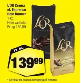 Calle L'OR Crema el. Espresso Hele Bønner tilbud