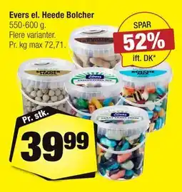 Calle Evers el. Heede Bolcher tilbud