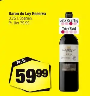 Calle Baron de Ley Reserva tilbud