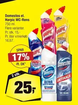 Calle Domestos el. Harpic WC-Rens tilbud