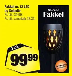 Calle Fakkel m. 12 LED og Solcelle tilbud