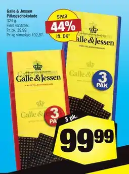 Calle Galle & Jessen Pålægschokolade tilbud