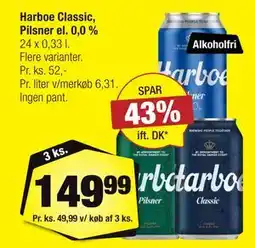 Calle Harboe Classic, Pilsner el. 0,0 % tilbud