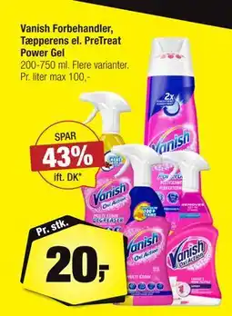 Calle Vanish Forbehandler, Tæpperens el. PreTreat Power Gel tilbud