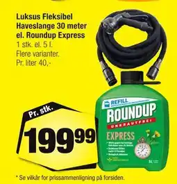 Calle Luksus Fleksibel Haveslange 30 meter el. Roundup Express tilbud
