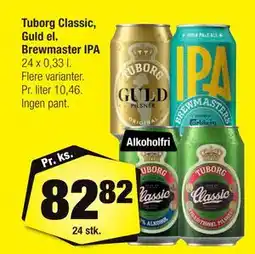 Calle Tuborg Classic, Guld el. Brewmaster IPA tilbud
