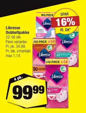 Calle Libresse Dobbeltpakke tilbud