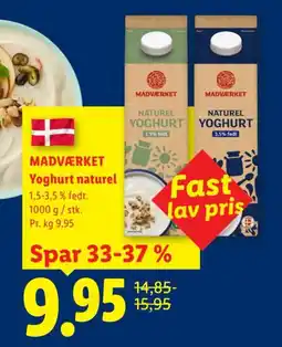 Lidl MADVÆRKET Yoghurt naturel tilbud