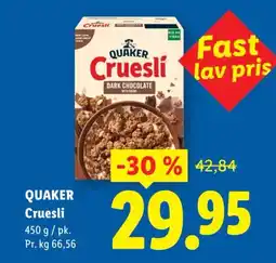Lidl QUAKER Cruesli tilbud
