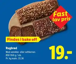Lidl Rugbrød tilbud
