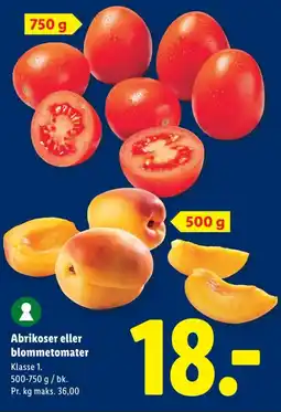 Lidl Abrikoser eller blommetomater tilbud