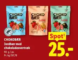 Lidl CHOKOBÆR Jordbær med chokoladeovertræk tilbud
