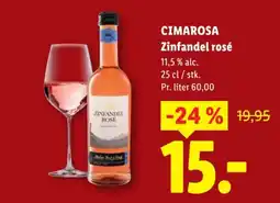 Lidl CIMAROSA Zinfandel rosé tilbud
