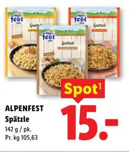Lidl ALPENFEST Spätzle tilbud