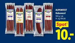 Lidl ALPENFEST Kabanossi tilbud