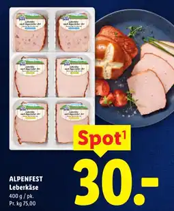 Lidl ALPENFEST Leberkäse tilbud