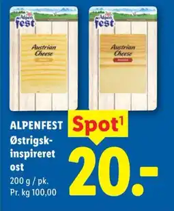Lidl ALPENFEST Østrigsk- inspireret ost tilbud