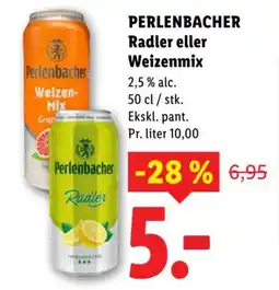 Lidl PERLENBACHER Radler eller weizenmix tilbud