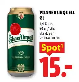 Lidl PILSNER URQUELL Ol tilbud
