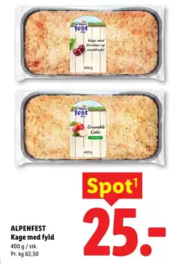 Lidl ALPENFEST Kage med fyld tilbud