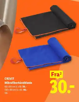 Lidl CRIVIT Mikrofiberhåndklæde tilbud