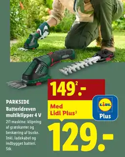 Lidl PARKSIDE Batteridreven multiklipper 4 V tilbud