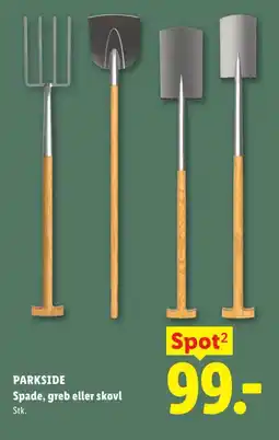 Lidl PARKSIDE Spade, greb eller skovl tilbud