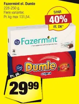 Calle Fazermint / Dumle tilbud