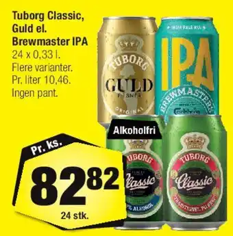 Calle Tuborg Classic / Guld / Brewmaster IPA tilbud