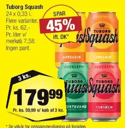 Calle Tuborg Squash (dåser) tilbud