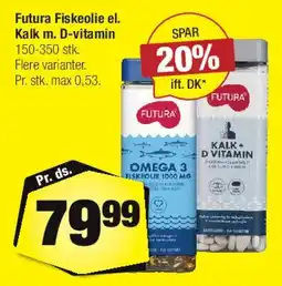 Calle Futura Fiskeolie / Kalk m. D-vitamin tilbud