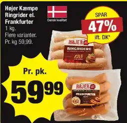 Calle Højer Kampe Ringrider / Frankfurter tilbud
