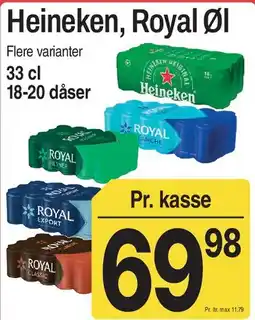 ABC Lavpris Heineken, Royal Øl tilbud