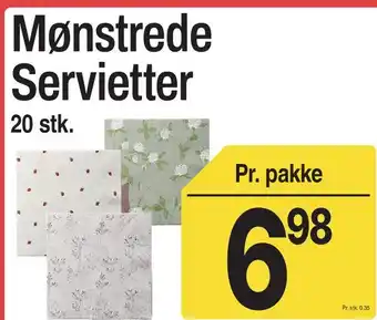 ABC Lavpris Mønstrede Servietter tilbud