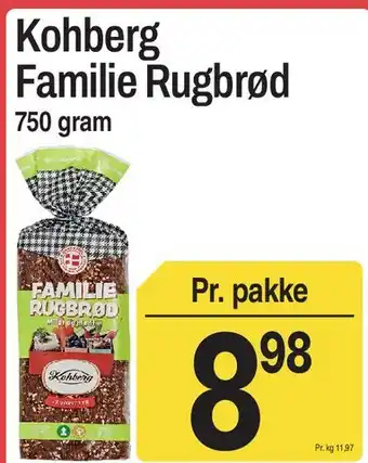 ABC Lavpris Kohberg Familie Rugbrød tilbud
