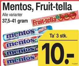 ABC Lavpris Mentos, Fruit-tella tilbud
