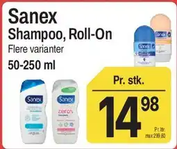 ABC Lavpris Sanex Shampoo, Roll-On tilbud