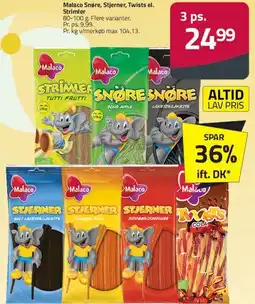 Fleggaard Malaco - Snøre, Strimler, Stjerner m.fl. tilbud