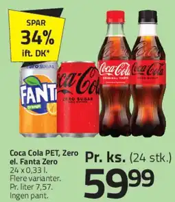 Fleggaard Coca Cola PET, Zero el. Fanta tilbud