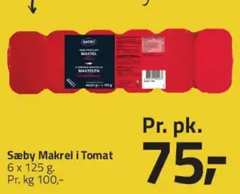 Fleggaard Sæby Makrel i Tomat (pakke) tilbud