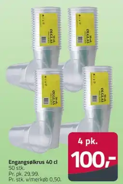 Fleggaard Engangskrus 40 cl tilbud