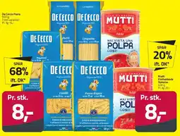 Fleggaard De Cecco pasta / Mutti polpa (finthakkede tomater) tilbud