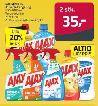 Fleggaard Ajax Spray / Universalrengøring tilbud