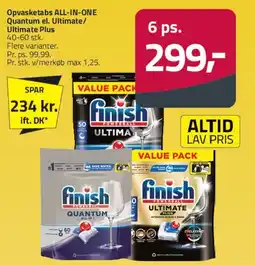 Fleggaard Opvasketabs ALL-IN-ONE Quantum / Ultimate / Ultimate Plus tilbud
