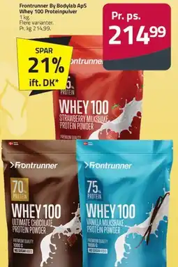 Fleggaard Frontrunner Whey 100 Proteinpulver tilbud